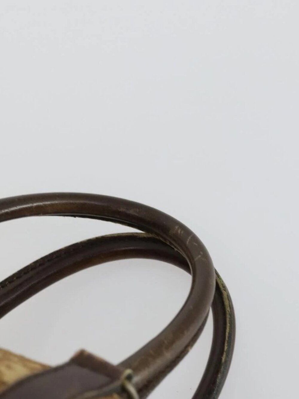 Christian Dior Trotter Canvas Boston Bag Beige Gold Auth 154736 - Picture 9 of 16